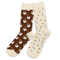 chaussettes fantaisie café clope dépareillées