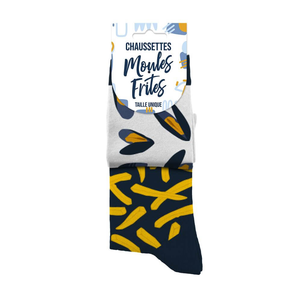 chaussettes fantaisie moules frites