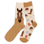 chaussettes fantaisie passion cheval duo