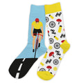 chaussettes fantaisie passion cyclisme duo