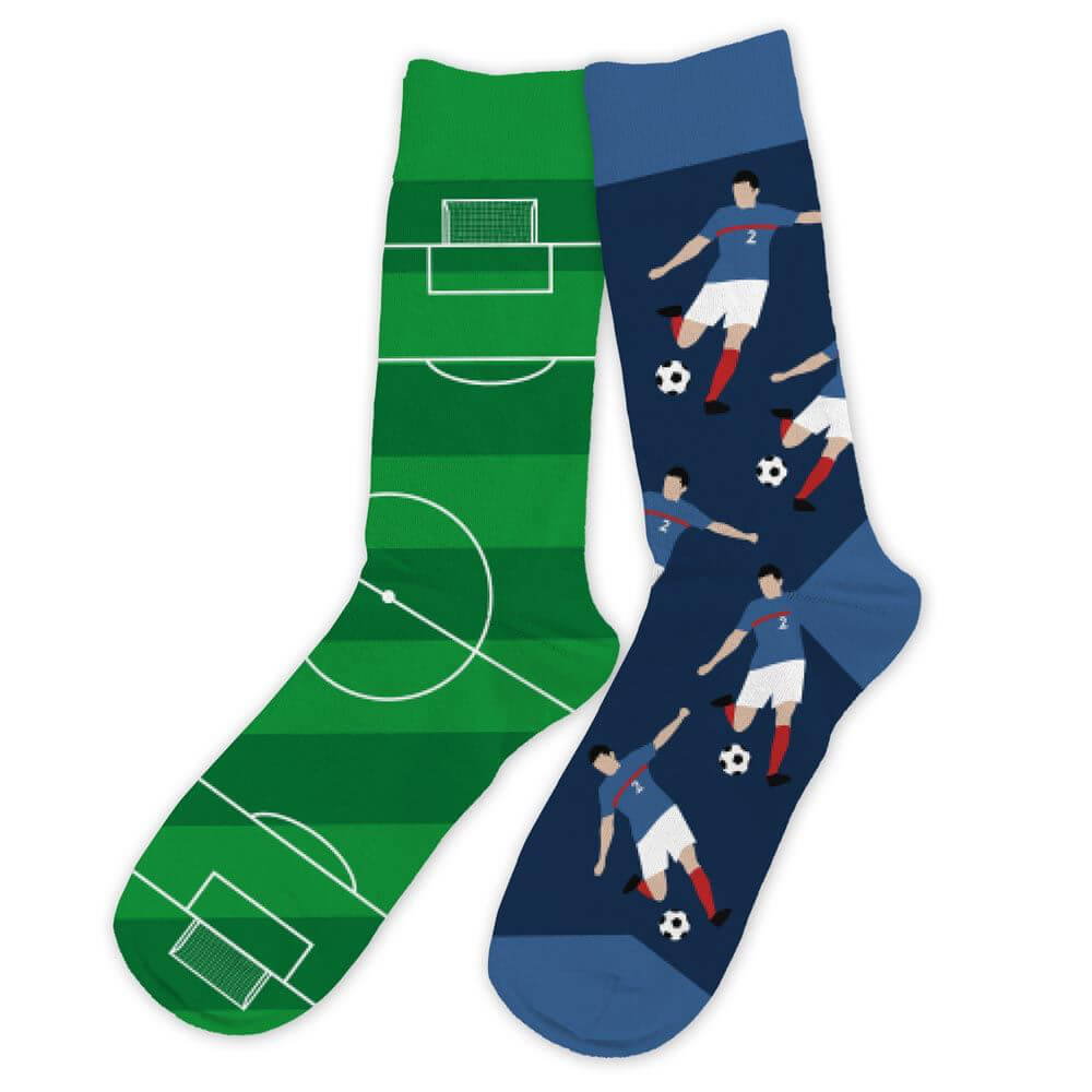 chaussettes fantaisie passion foot duo