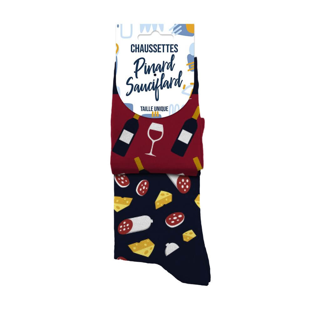 chaussettes fantaisie pinard sauciflard