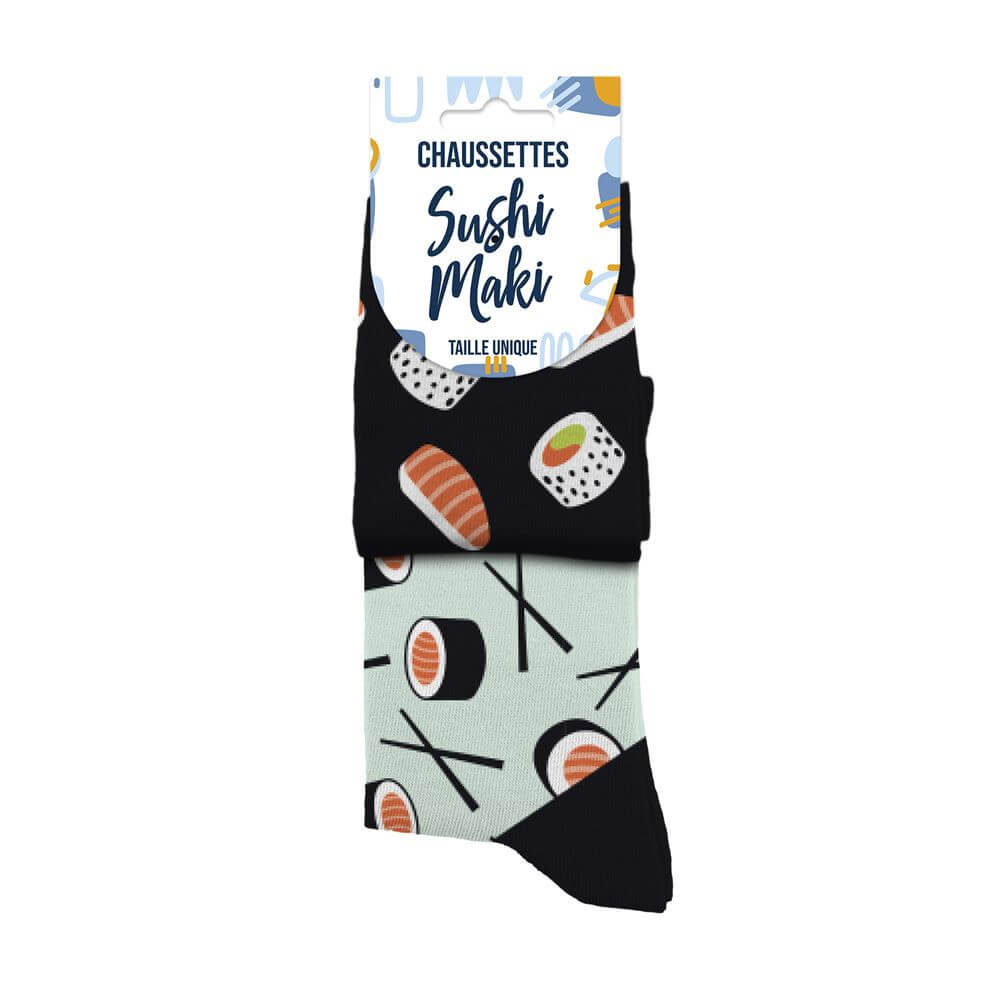 chaussettes fantaisie sushi maki