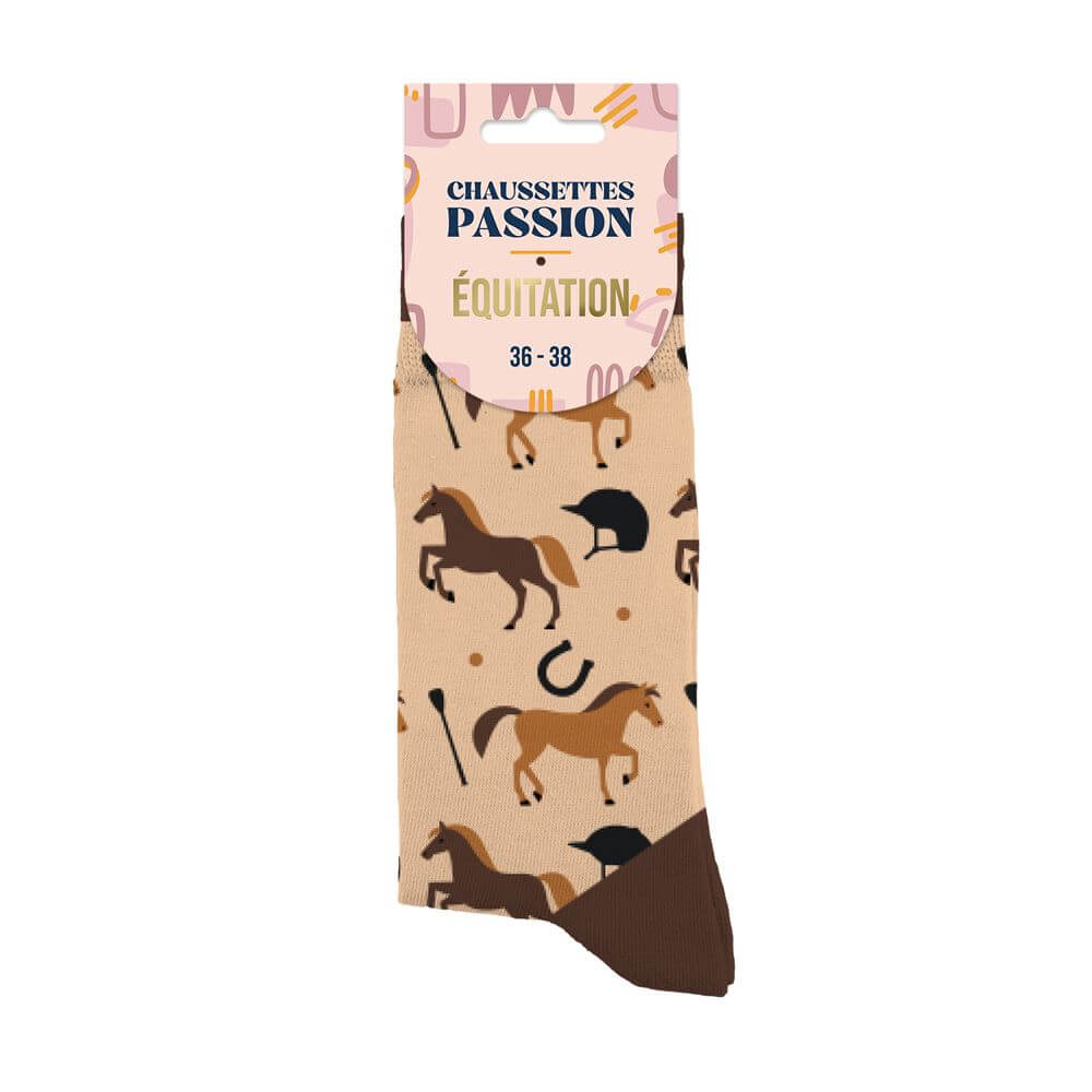 chaussettes femme passion équitation