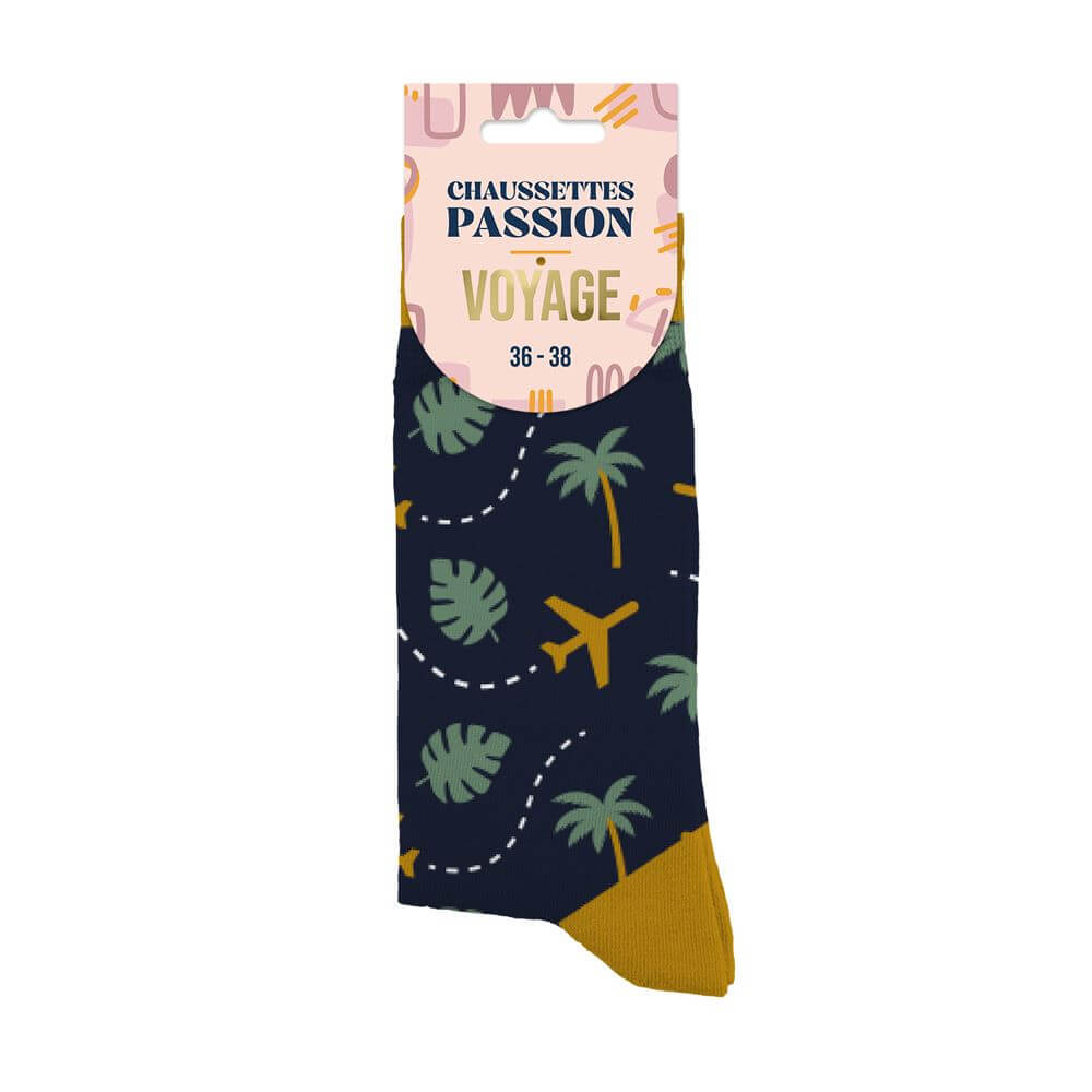 chaussettes femme passion voyage