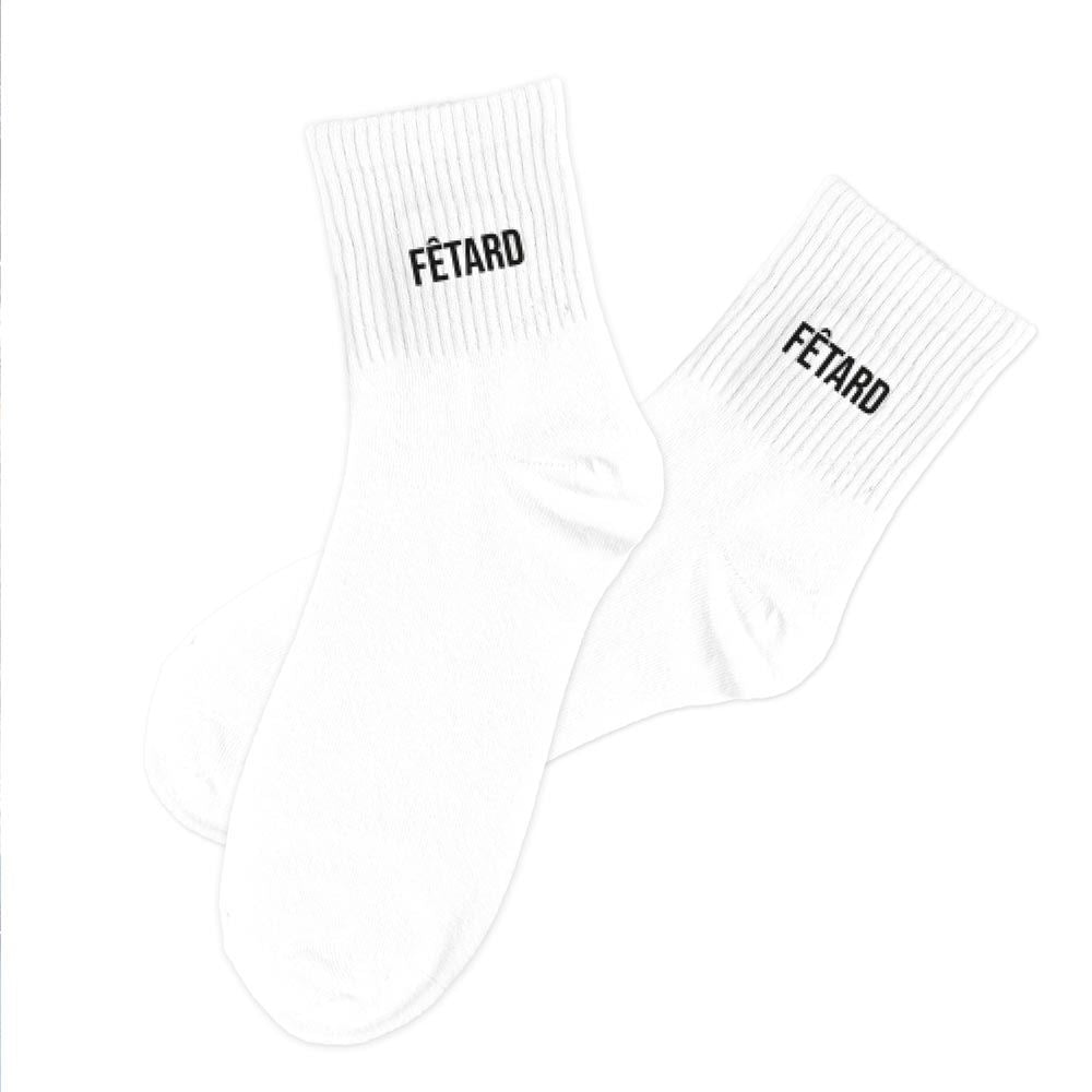 chaussettes fêtard couleur blanc