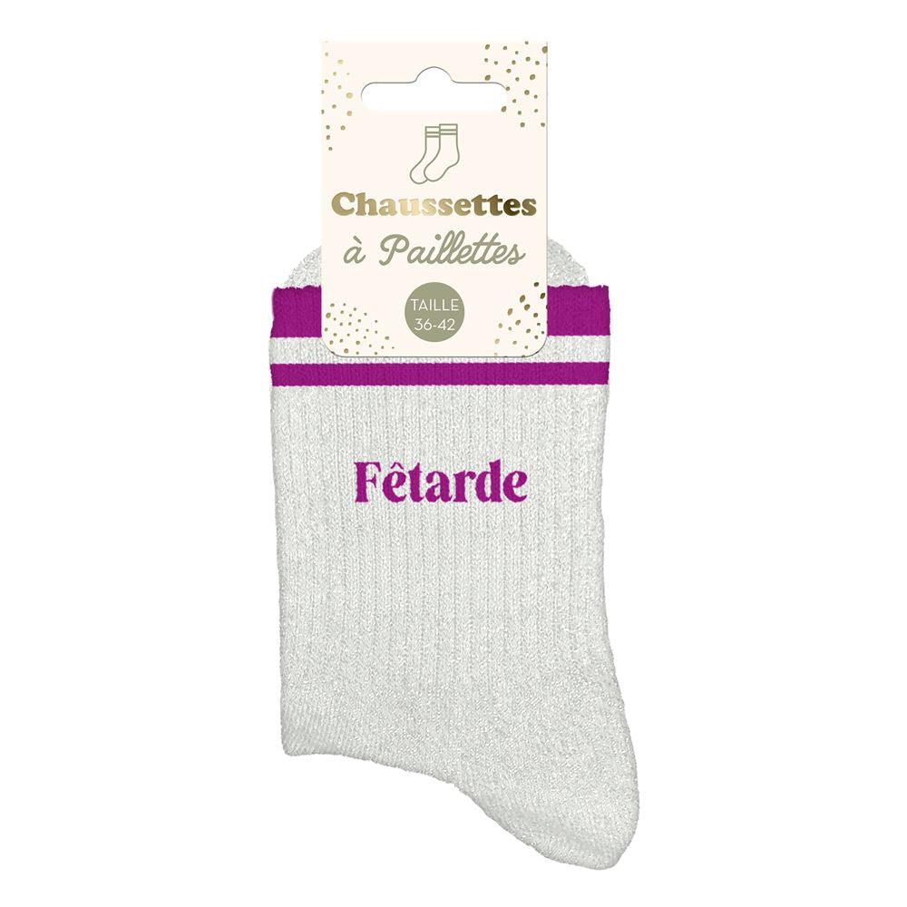 chaussettes fêtarde à bandes