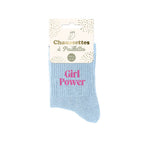 chaussettes Girl Power bleu