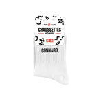 chaussettes homme connard blanc