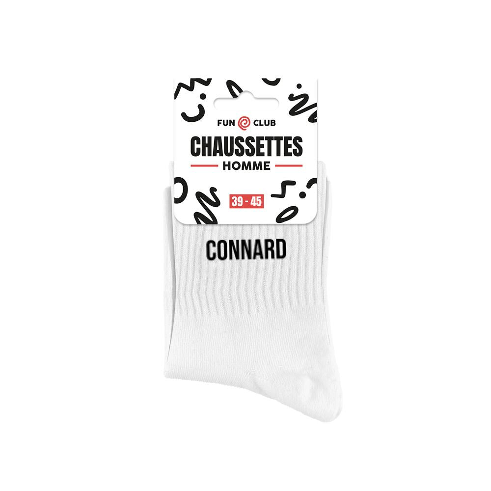 chaussettes homme connard blanc