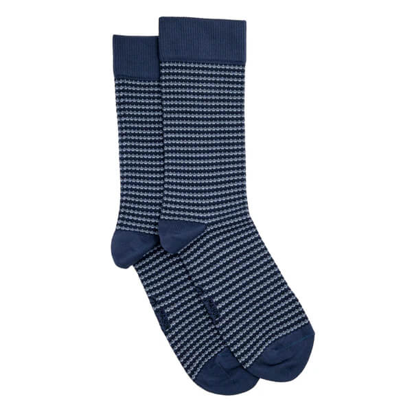 chaussettes homme maille fantaisie bleu Maison Broussaud