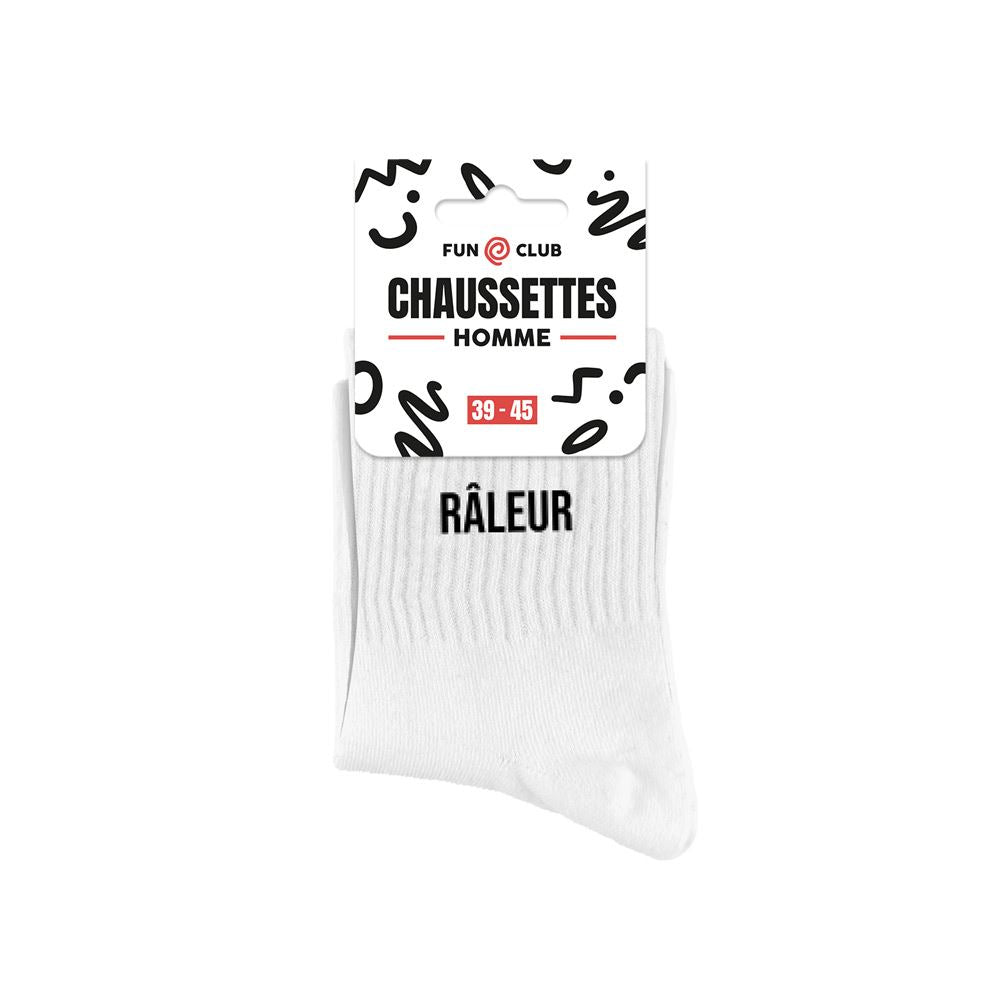 chaussettes homme râleur blanc