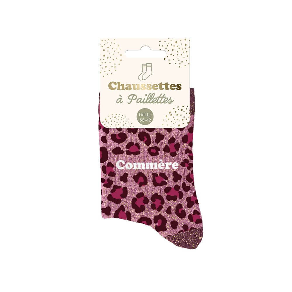 chaussettes léopard commère