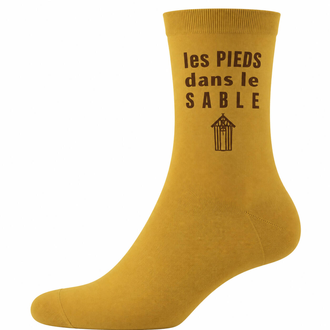 chaussettes les pieds dans le sable