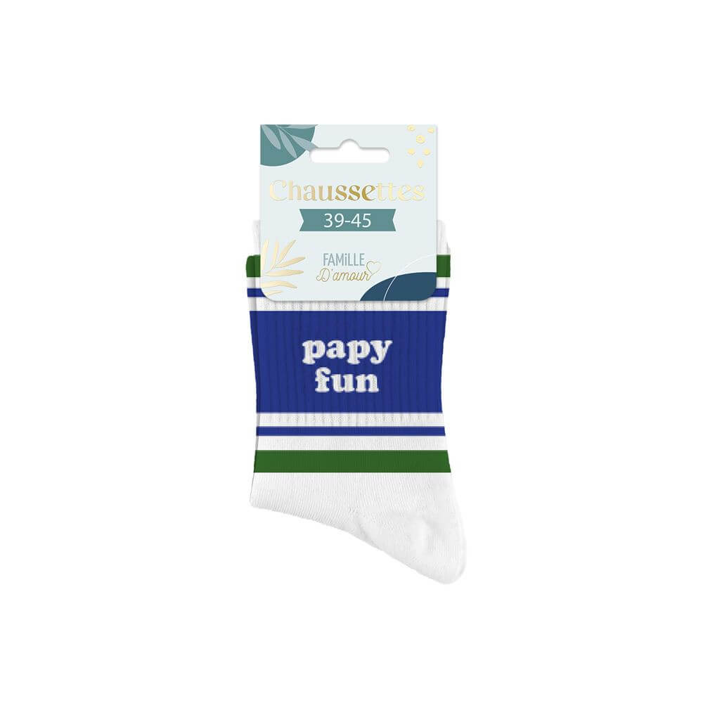 chaussettes message papy fun