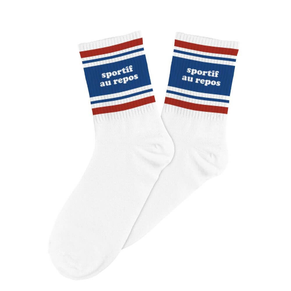 chaussettes à message Sportif au repos