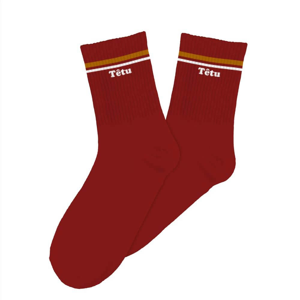 chaussettes à message Têtu homme couleur rouge