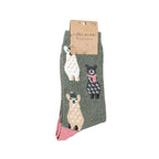 chaussettes à motif lama