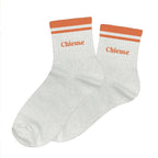 chaussettes paillettes à bandes Chieuse