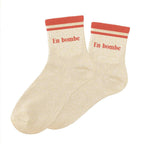 chaussettes paillettes à bandes En bombe