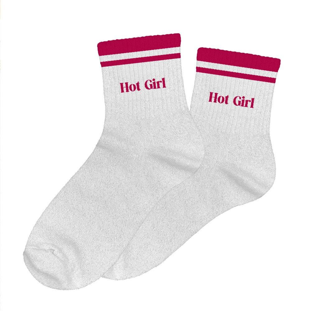 chaussettes paillettes à bandes Hot girl