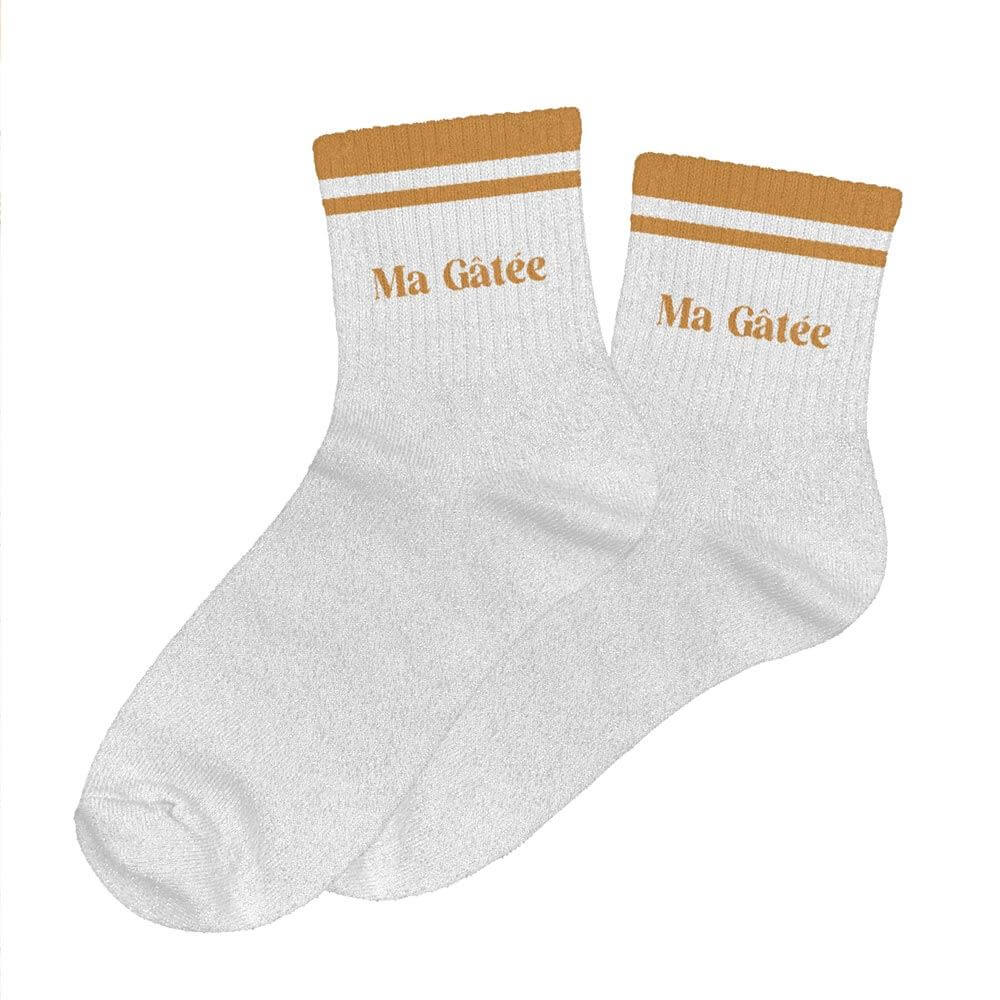 chaussettes paillettes à bandes ma gâtée