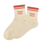 chaussettes paillettes à bandes Mamie chérie
