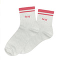 chaussettes paillettes à bandes Sexy