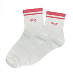 chaussettes paillettes à bandes Sexy