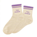 chaussettes paillettes à bandes tata d'amour