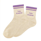 chaussettes paillettes à bandes tata d'amour
