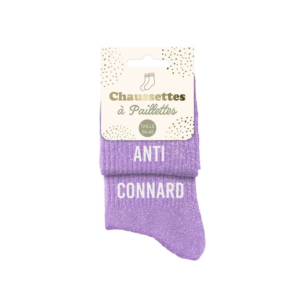 chaussettes paillettes anti connard
