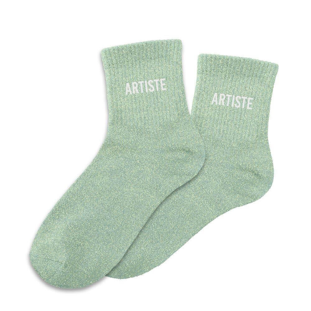 chaussettes à paillettes artiste