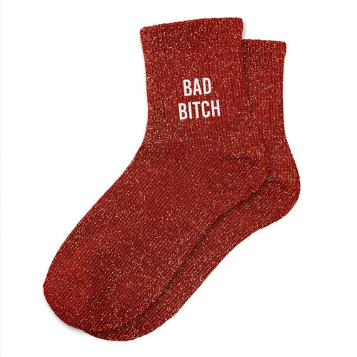 chaussettes à paillettes Bad bitch