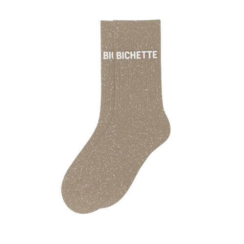 chaussettes à paillettes Bichette Beige Woom