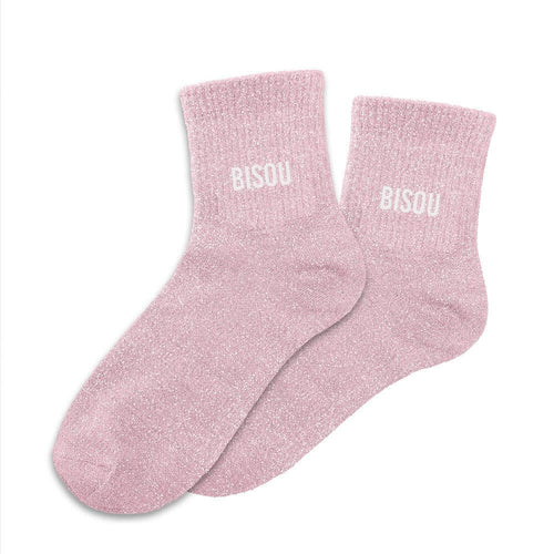 chaussettes paillettes bisou