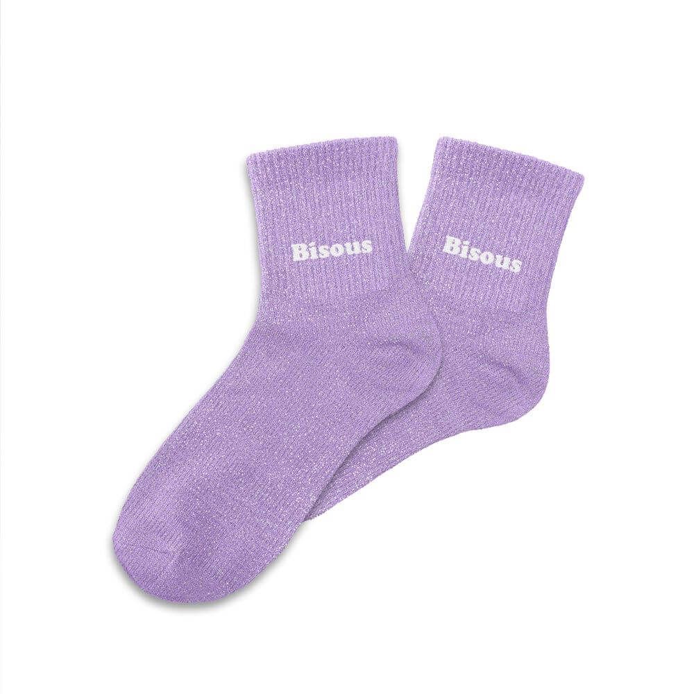 chaussettes paillettes bisous enfant