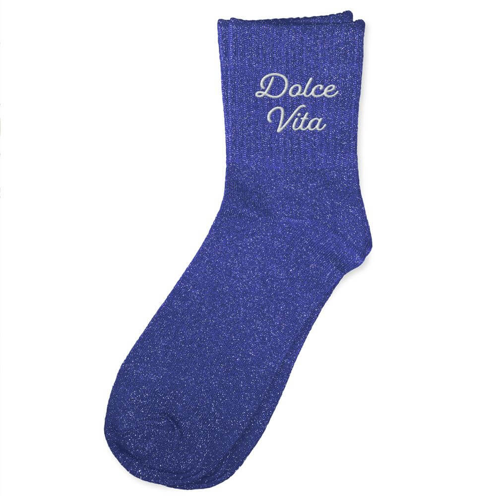 chaussettes paillettes brodées Dolce Vita