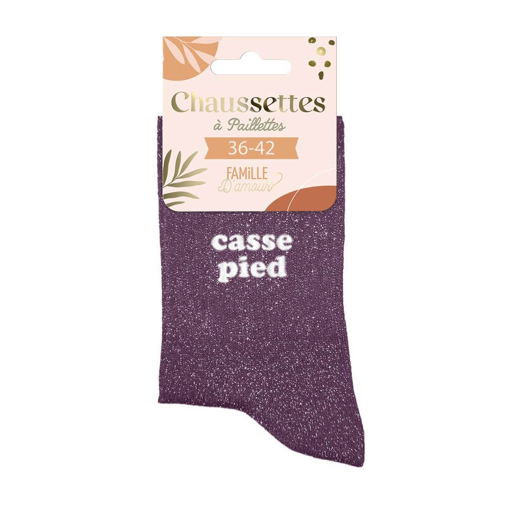 Chaussettes à paillettes Casse pied