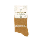 chaussettes à paillettes châleureuse