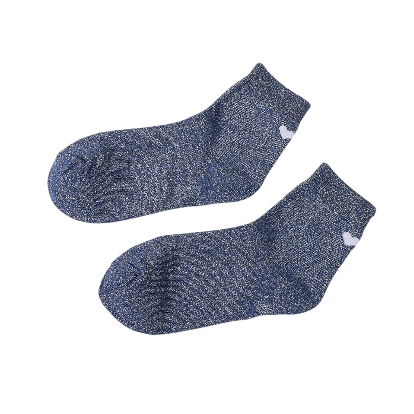 chaussettes à paillettes cœur arrière couleur ciel nocturne