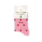 chaussettes paillettes coeurs sexy