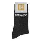 Chaussettes à paillettes Connasse noir Woom