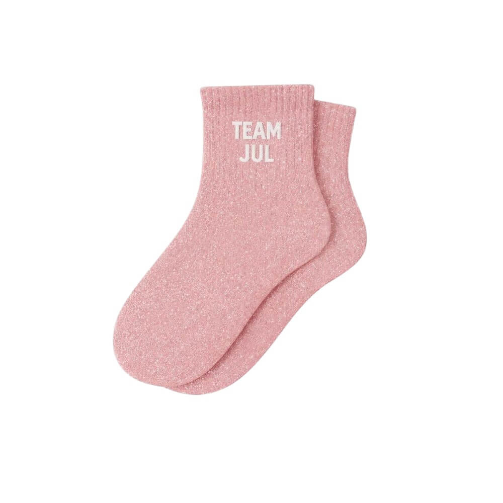 chaussettes paillettes courtes Team Jul rose Woom