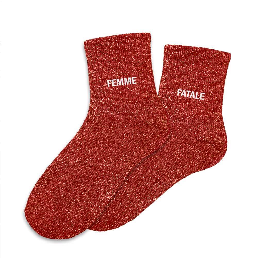 chaussettes paillettes femme fatale