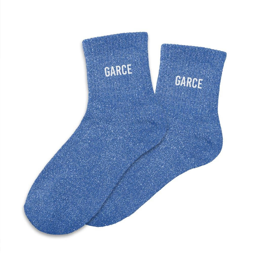chaussettes à paillettes Garce couleur bleu