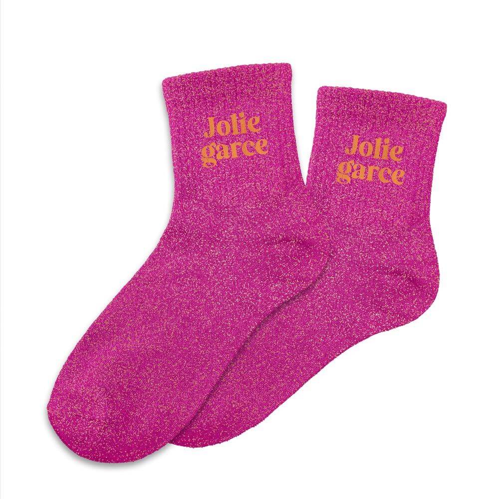 chaussettes paillettes Jolie garce