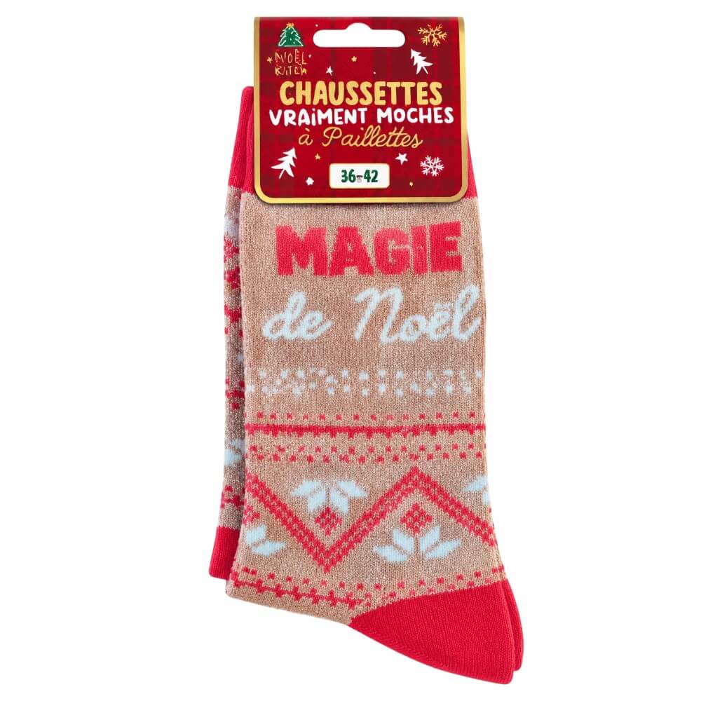 Chaussettes à paillettes Magie de Noël
