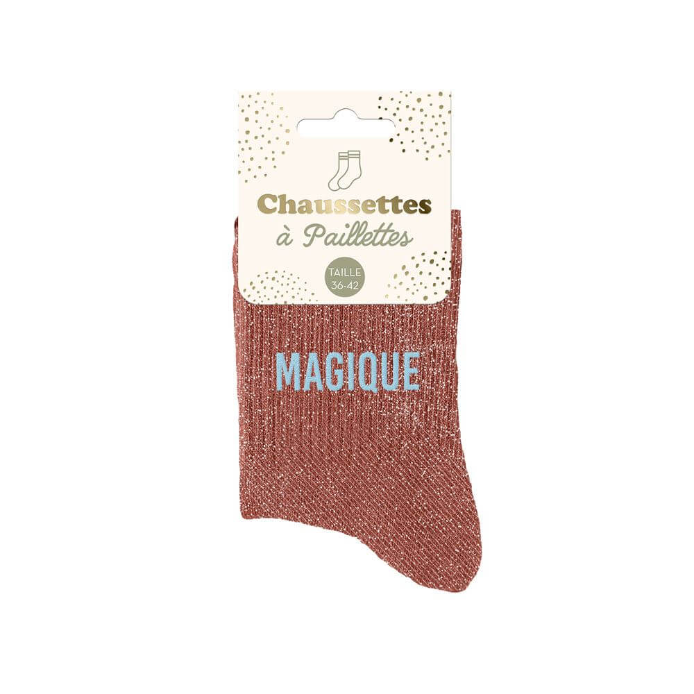 chaussettes à paillettes magique