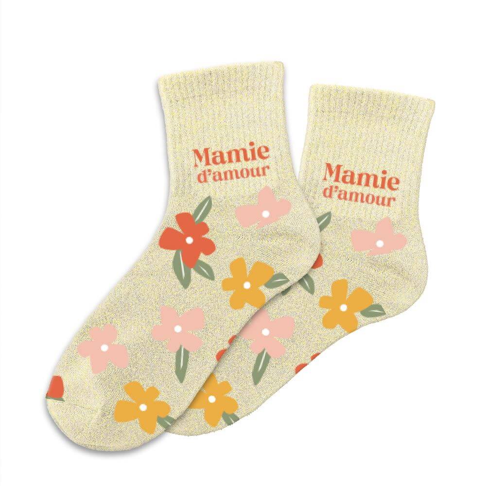 chaussettes paillettes mamie d'amour